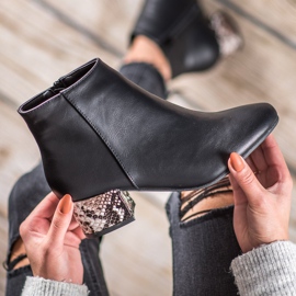 Weide Eleganti stivali con stampa serpente nero multicolore 1