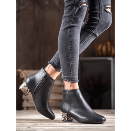 Weide Eleganti stivali con stampa serpente nero multicolore 2