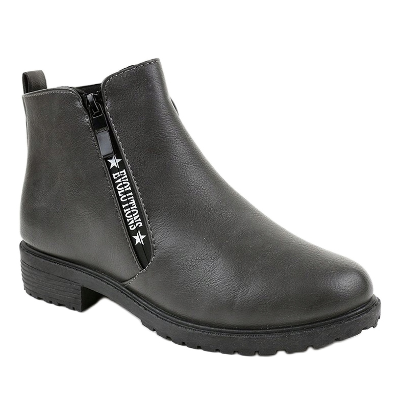 Stivali da donna piatti grigi XY-526 grigio 1