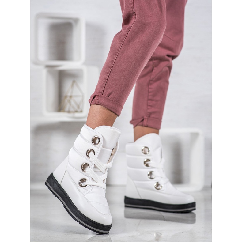 Muto Stivali da neve sulla piattaforma bianco 2