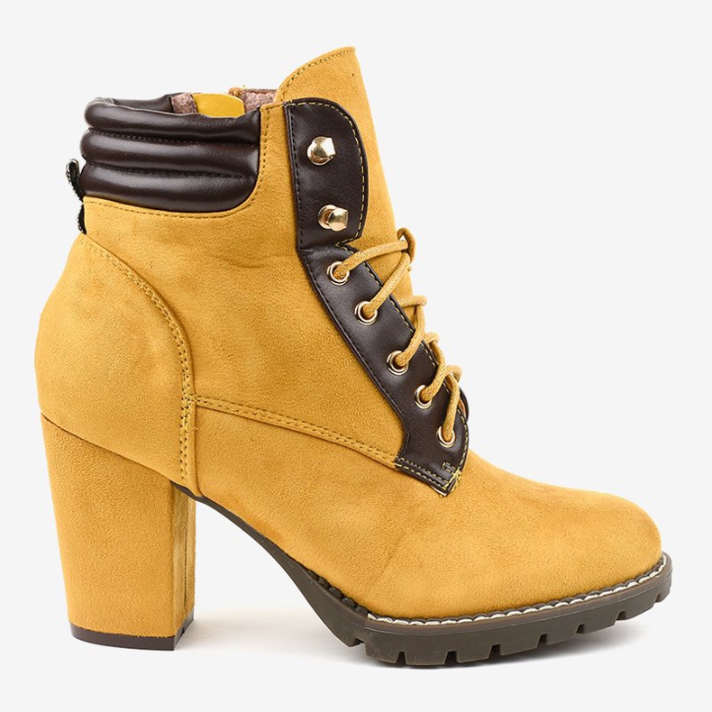 Stivaletti in camoscio giallo 995-37 2
