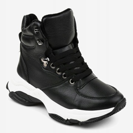 Sneakers nere da donna isolate C-3132 nero 1