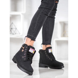 SHELOVET Trapper con lucchetto decorato nero 2