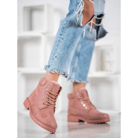 SHELOVET Trappers rosa con pelliccia 1