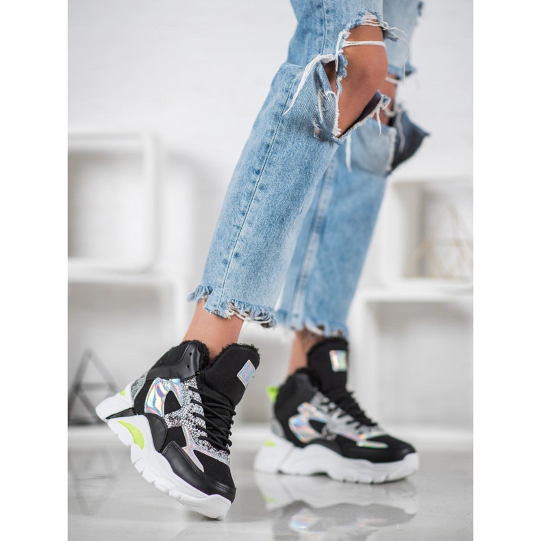 Bella Paris Sneakers Con Effetto Holo nero 1