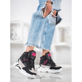 Bella Paris Sneakers Con Pelliccia nero multicolore 1