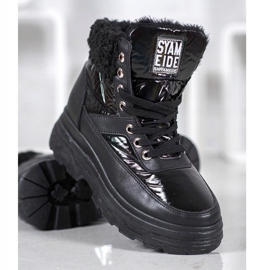 Bella Paris Sneakers Con Pelle Di Pecora nero 2