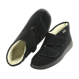 Dr.Orto Befado calde ciabatte da uomo con velcro, pu 986M011, nere nero 5