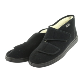 Dr.Orto Befado calde ciabatte da uomo con velcro, pu 986M011, nere nero 3
