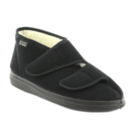 Dr.Orto Befado calde ciabatte da uomo con velcro, pu 986M011, nere nero 1