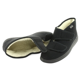 Dr.Orto Befado calde ciabatte da uomo con velcro, pu 986M011, nere nero 4