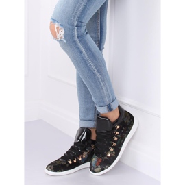 Sneakers in velluto K1834206 Flores nero multicolore 2