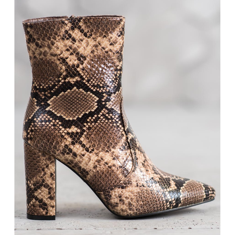 Seastar Stivaletto con stampa serpente marrone multicolore 1