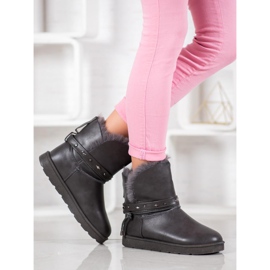 SHELOVET Mukluki Con Ecopelle grigio 2