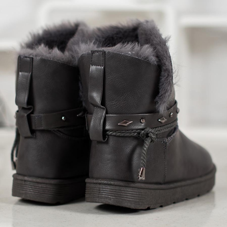 SHELOVET Mukluki Con Ecopelle grigio 1