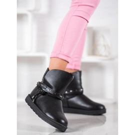 SHELOVET Mukluki Con Ecopelle nero 2