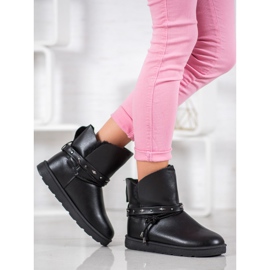 SHELOVET Mukluki Con Ecopelle nero 1