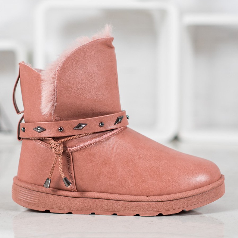 SHELOVET Mukluki Con Ecopelle rosa 1