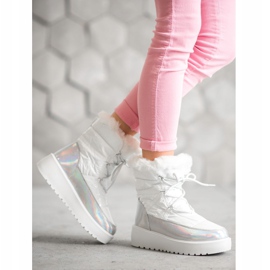 Bella Paris Stivali da neve alla moda bianco 1