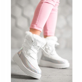 Bella Paris Stivali da neve alla moda bianco 2