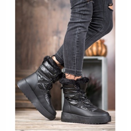 Bella Paris Stivali da neve alla moda nero 1