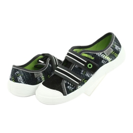 Scarpe per bambini Befado 672Y069 nero grigio verde 4