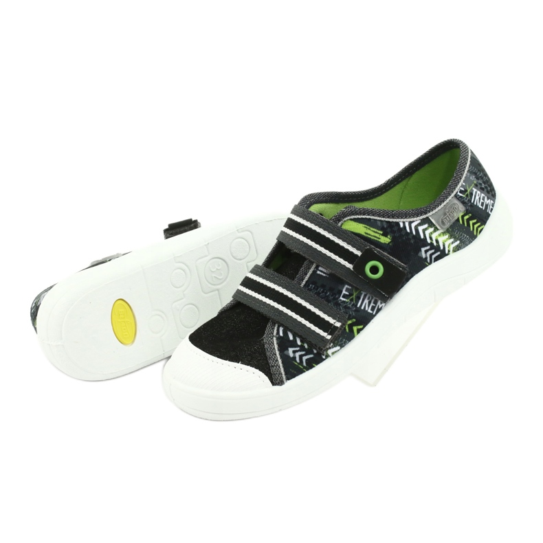 Scarpe per bambini Befado 672Y069 nero grigio verde 5