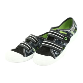 Scarpe per bambini Befado 672Y069 nero grigio verde 3