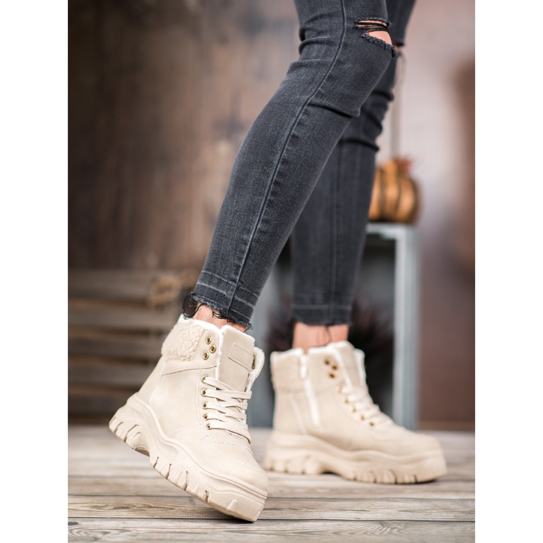 GOLL Sneakers Calde Con Pelle Di Pecora marrone 1