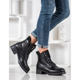 J. Star Operai neri con cristalli nero giallo 2