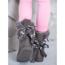 Mukluki alto con fiocchi grigio 2