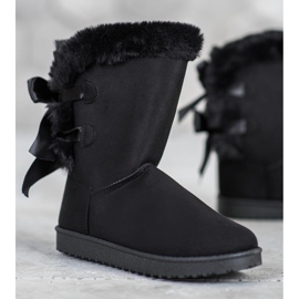 Mukluki alto con fiocchi nero 1