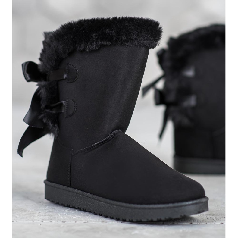 Mukluki alto con fiocchi nero 1