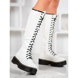 Seastar Stivaletti stringati con ecopelle bianco 1