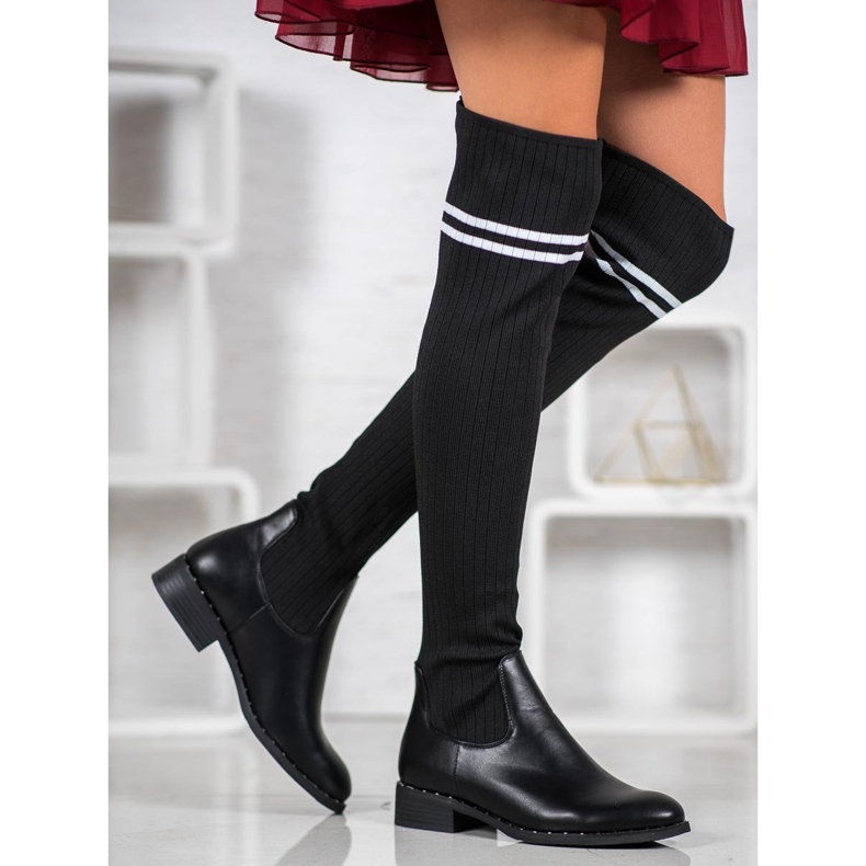 Bestelle Stivali slip-on alla moda nero 1