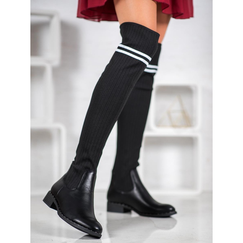Bestelle Stivali slip-on alla moda nero 2