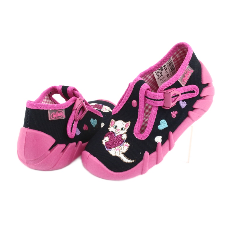 Scarpe per bambini Befado 110P336 blu navy rosa 4