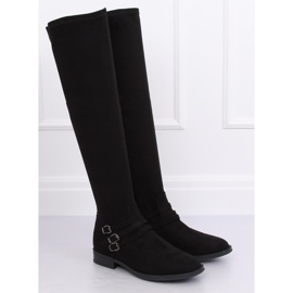 Stivali in camoscio nero K1807811 Negro 2