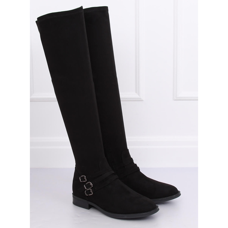 Stivali in camoscio nero K1807811 Negro 2