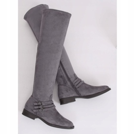 Stivali da equitazione in camoscio grigio K1807811 Gris 1