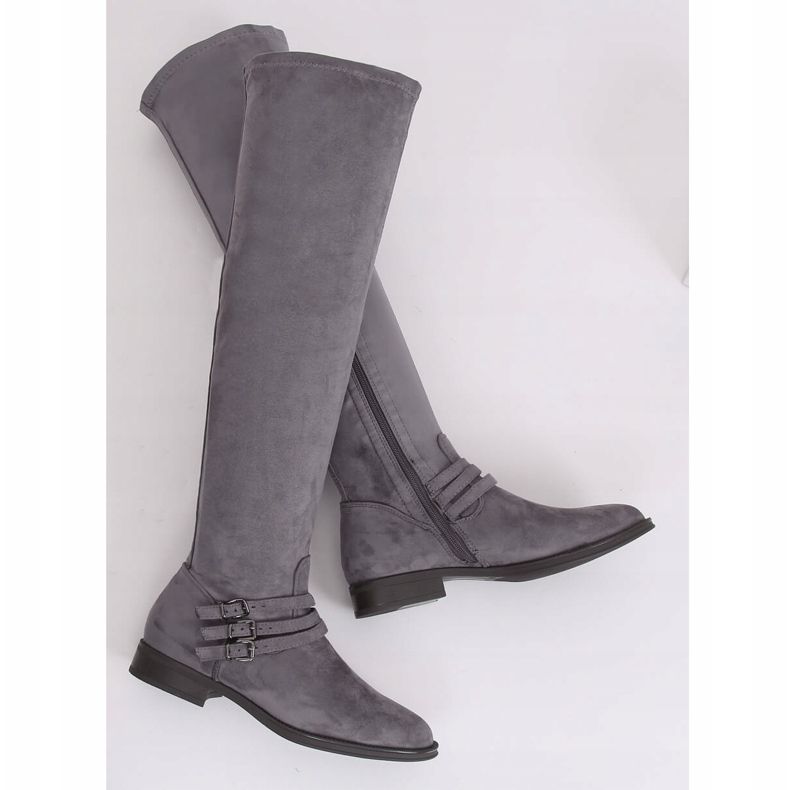 Stivali da equitazione in camoscio grigio K1807811 Gris 1