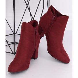 Stivali bordeaux con tacco alto K1809810 Burdeos rosso 1
