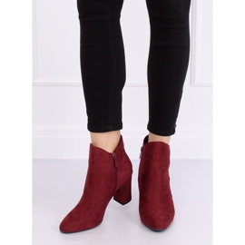 Stivali bordeaux con tacco alto K1809810 Burdeos rosso 2