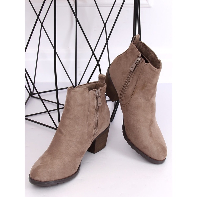 Stivali beige con tacco alto K1809305 Taupe 2