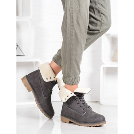 Super Me Stivali grigi con montone grigio 1