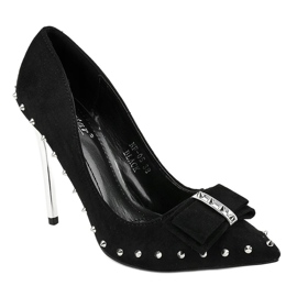 Décolleté nere sul tacco NF-05 nero 1