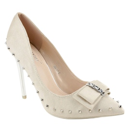 Décolleté beige su tacco NF-05 1
