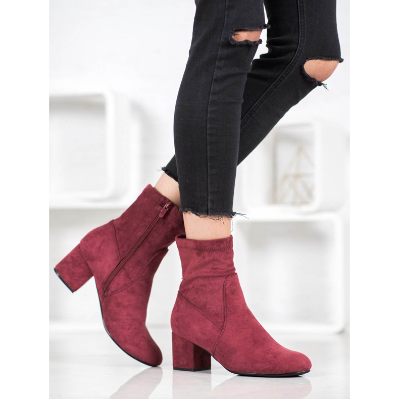 J. Star Stivali bordeaux classici rosso 1