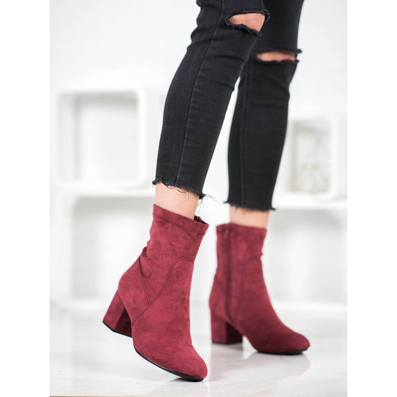 J. Star Stivali bordeaux classici rosso 2