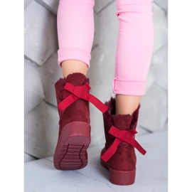 SHELOVET Mukluki marrone sulla piattaforma rosso 1